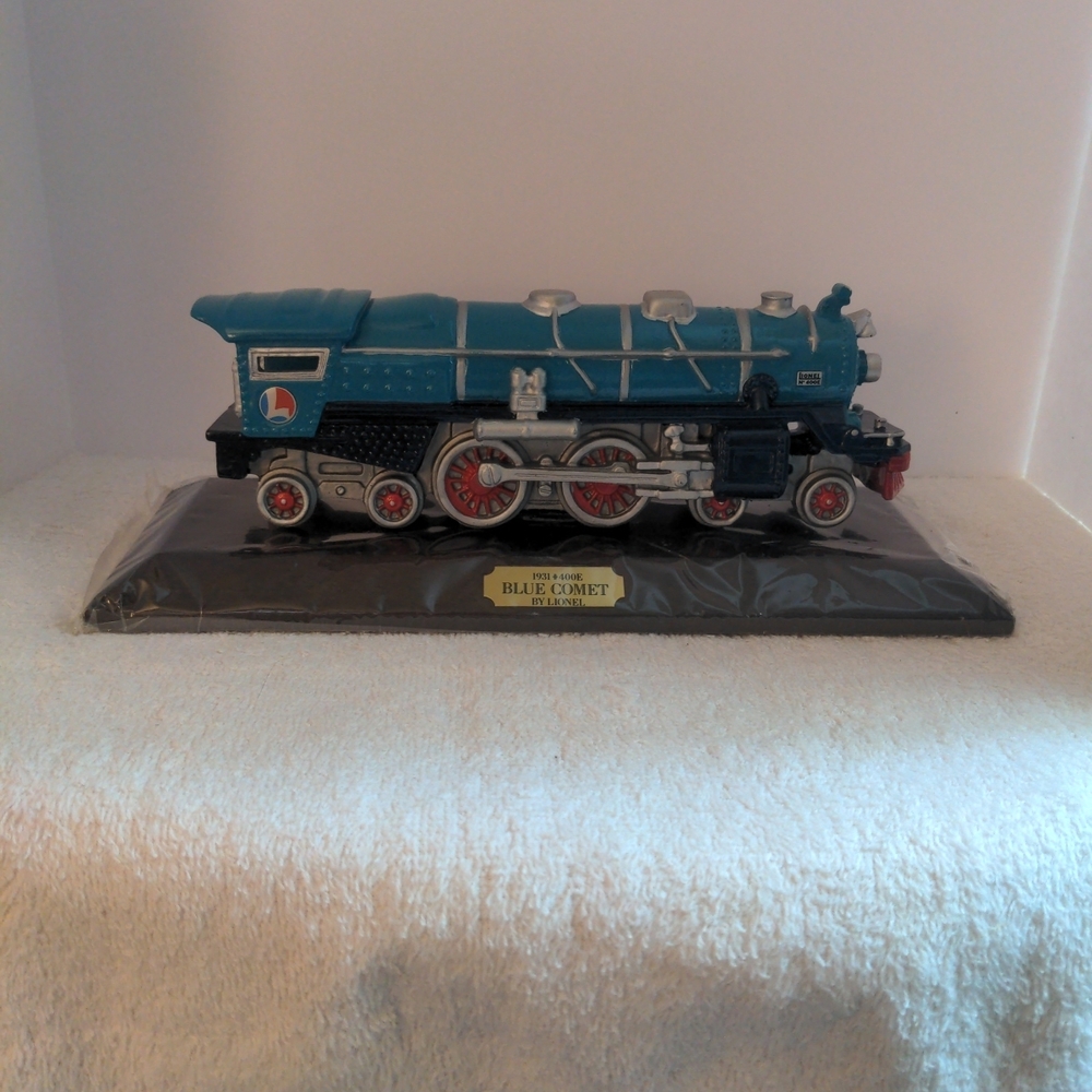 Avon Blue and Silver Train Model Decor